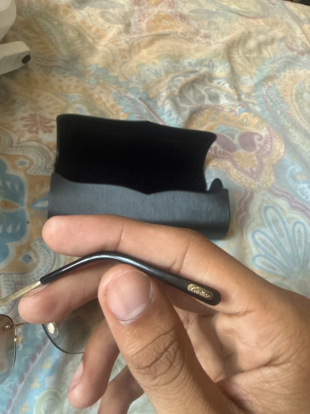 Cartier Gold Rimless Sunglasses with Case - photo 5
