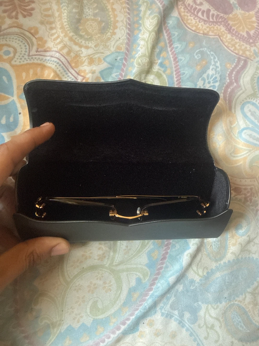 Cartier Gold Rimless Sunglasses with Case - photo 2