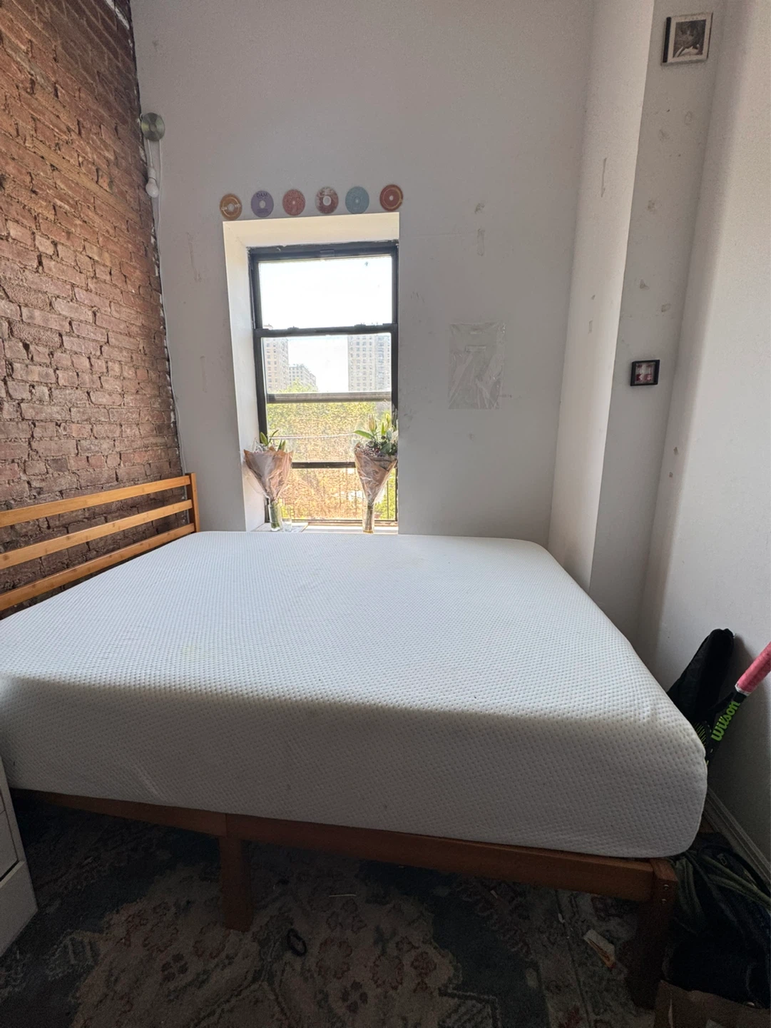 Wooden Bed Frame with Headboard