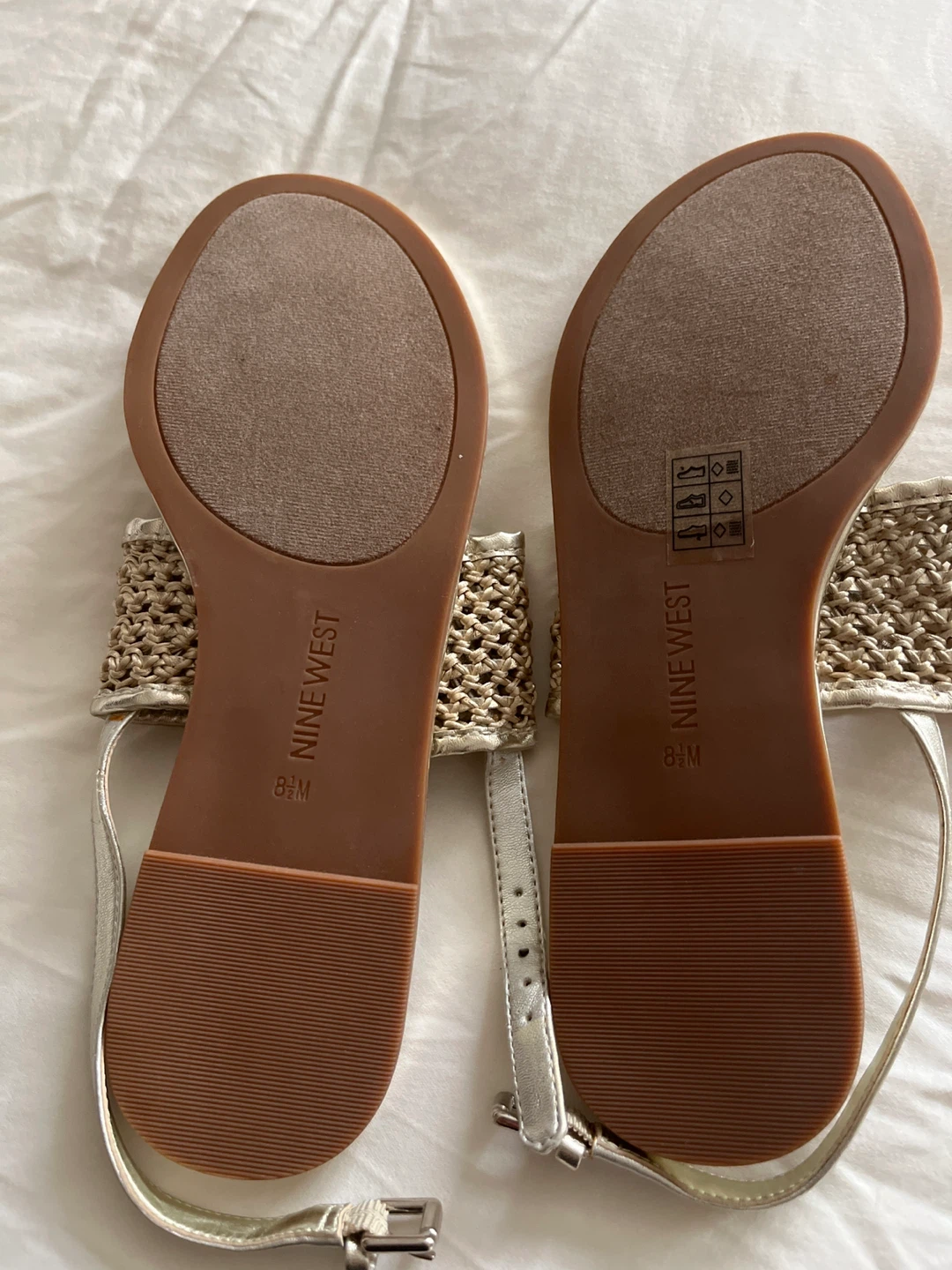 Nine West Gold Woven Strap Sandals - Size 8.5 - photo 4