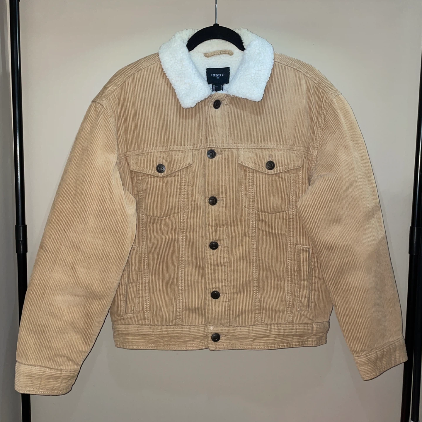 Forever 21 Corduroy Jacket - Beige (Men's S)