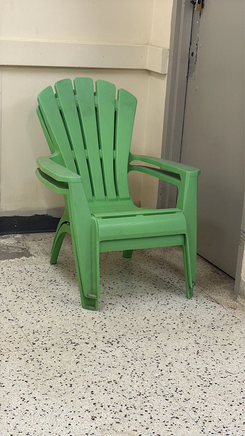 Green Plastic Adirondack Chair - photo 2