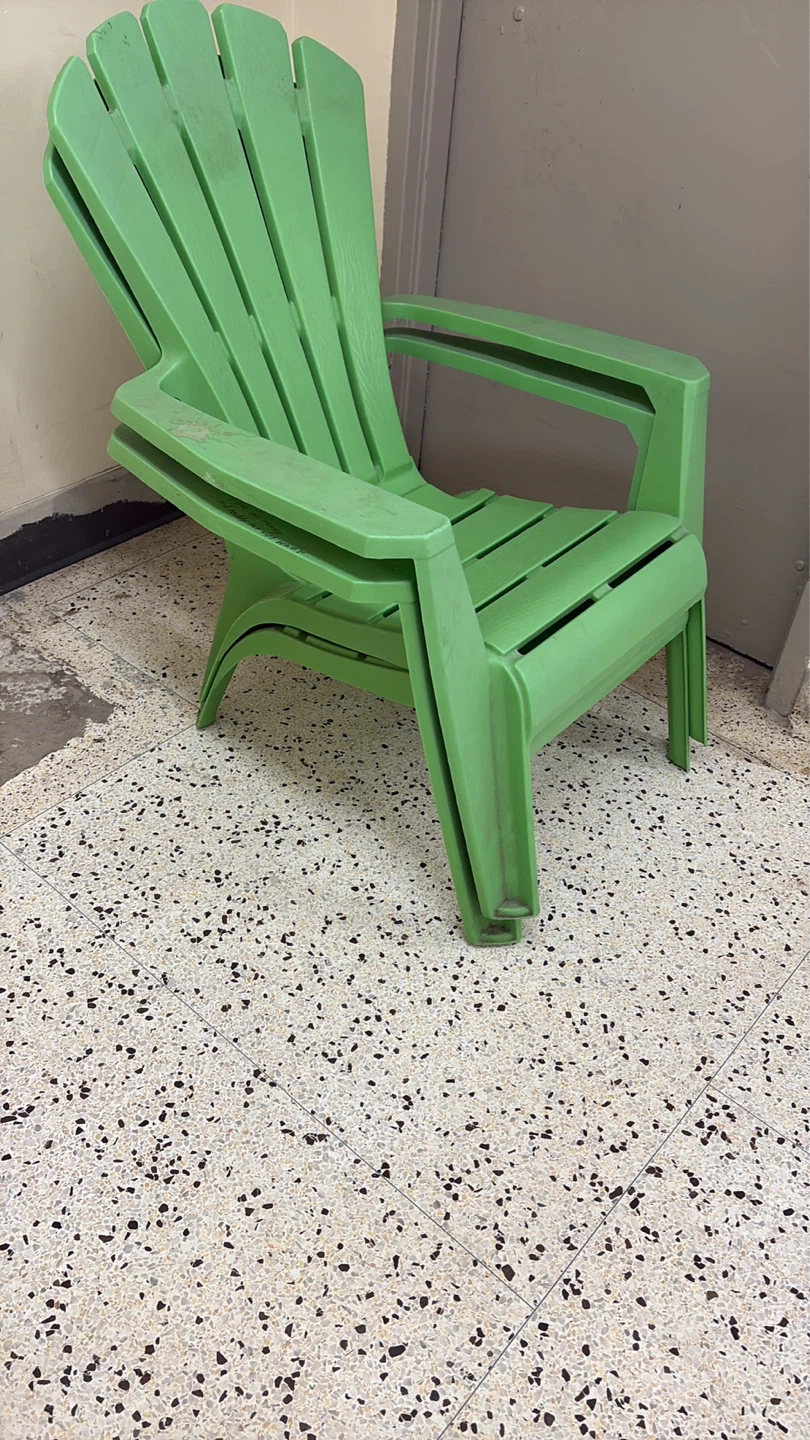 Green Plastic Adirondack Chair