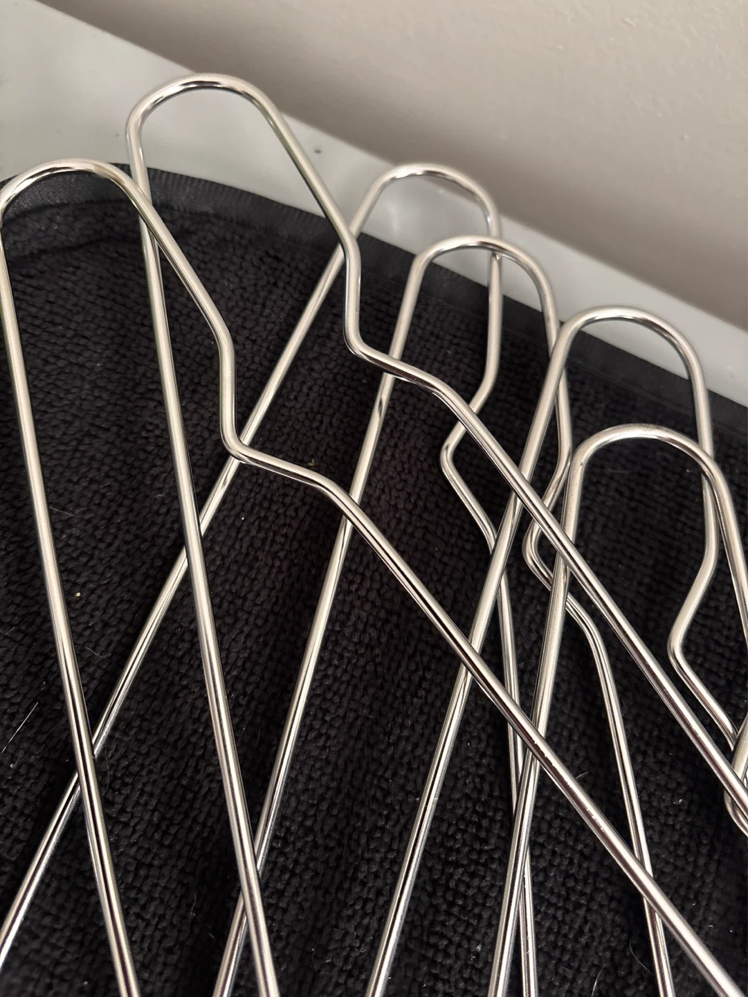New Set of  6 Stainless Steel Metal Clothes Hangers - photo 5