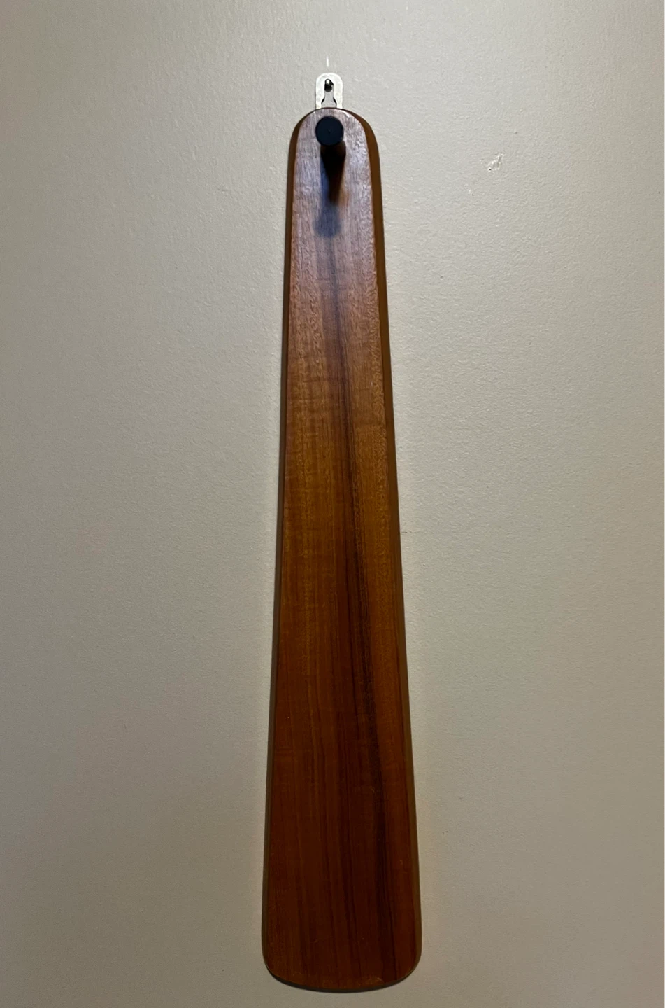 Vintage Wooden Shoe Horn with Natural Bristle Brush