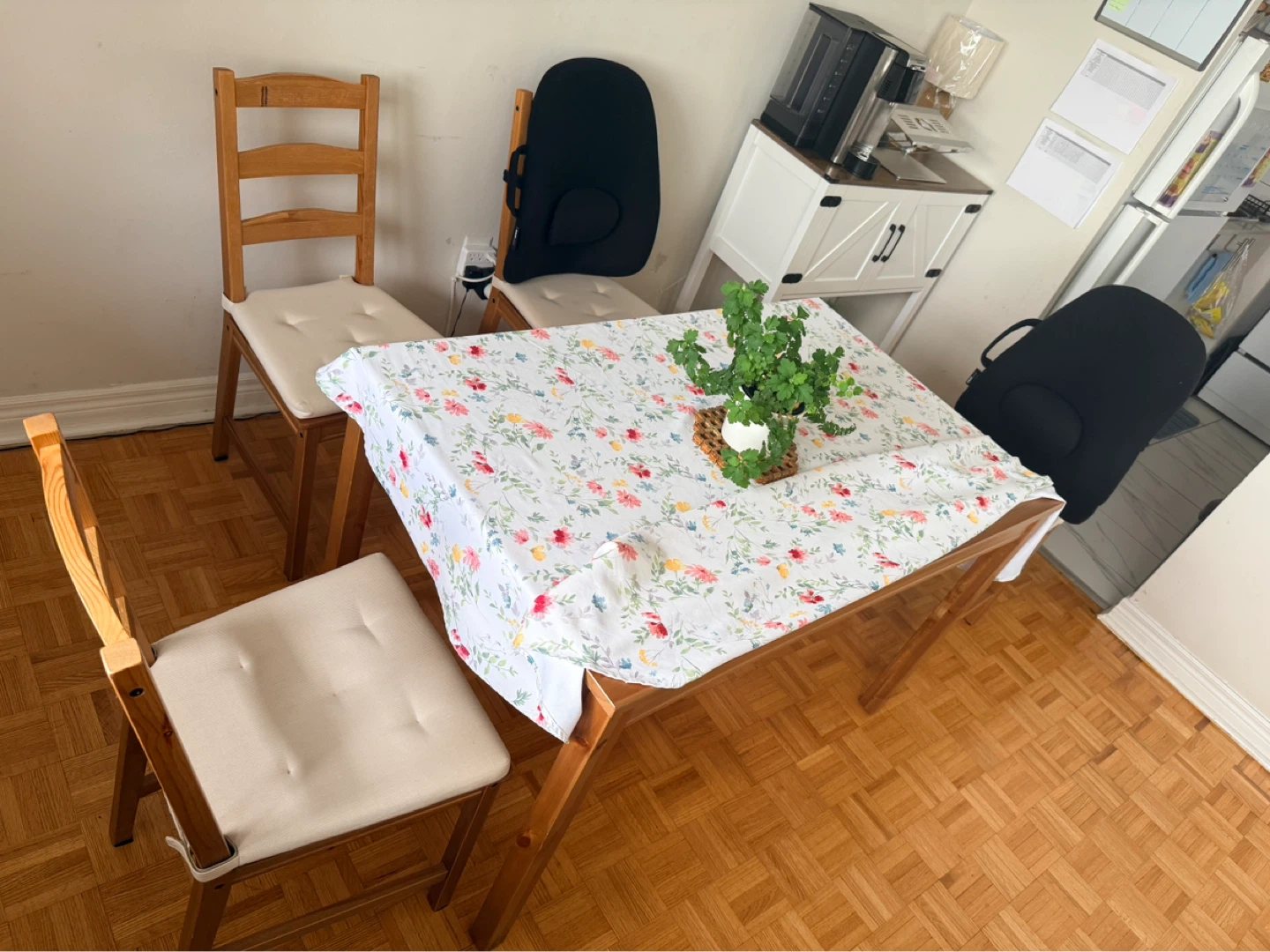 Wooden Dining Table with Chairs