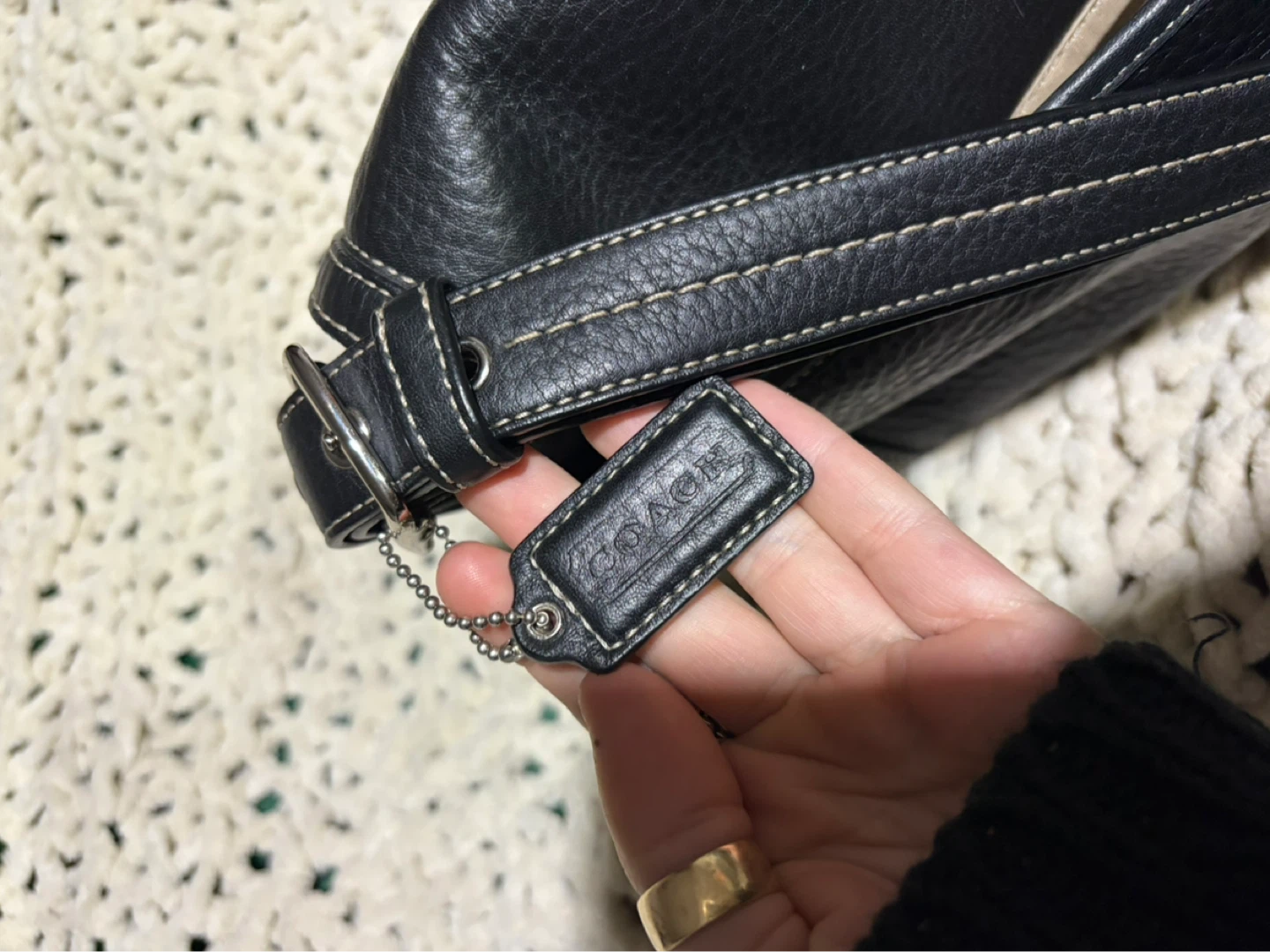 Coach Black Leather Shoulder Bag - photo 5