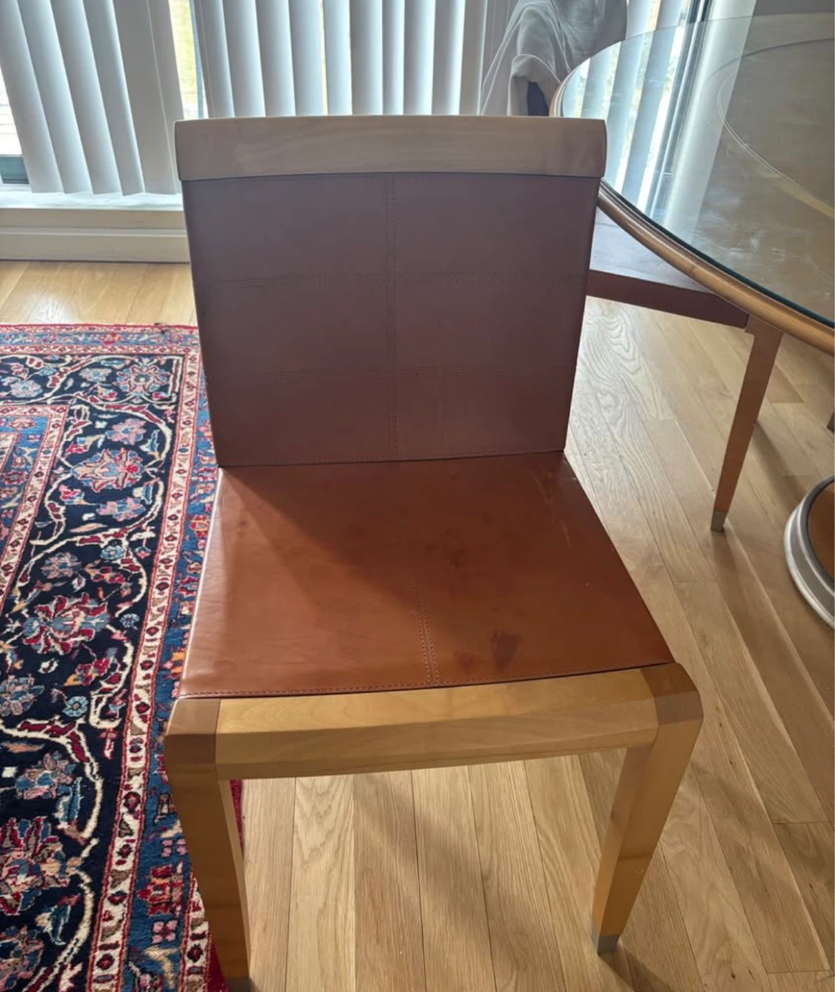 Vintage DDC Leather and Wood Dining set - photo 2