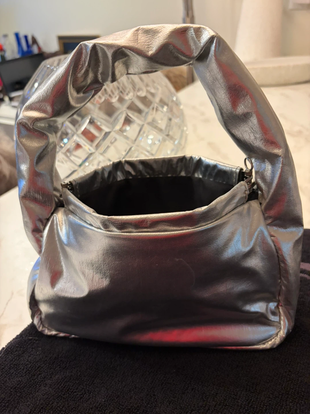 You’ve got a cute one!  metallic mini bag.”