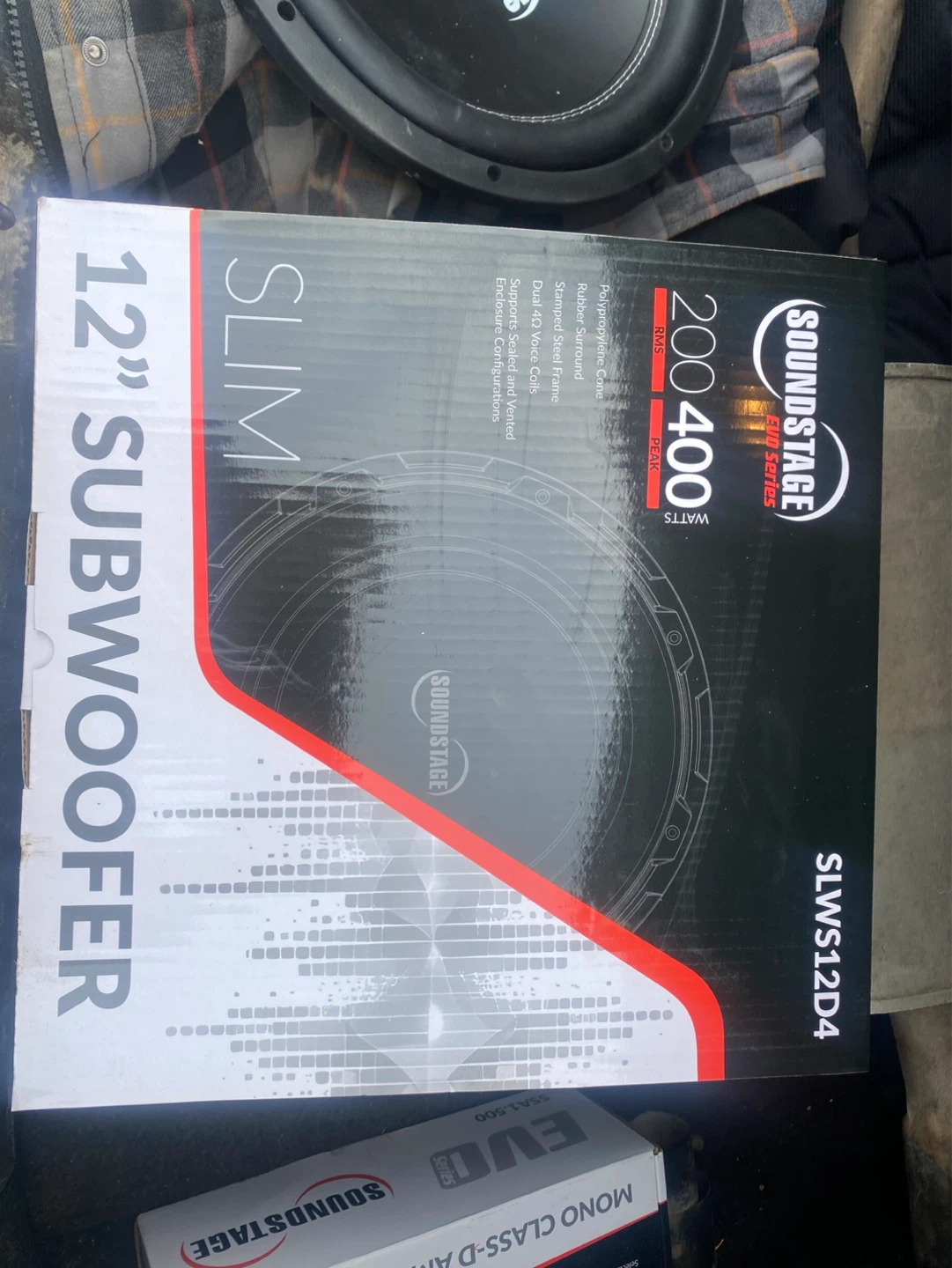 Brand new subwoofer, amp and aftermarket sub box