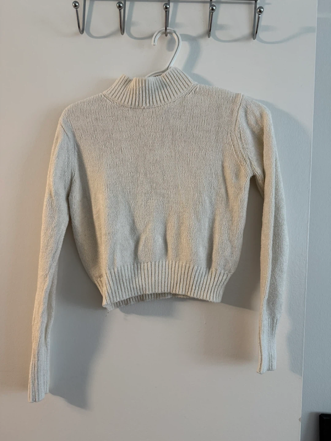 Wilfred Cream Mock Neck Sweater