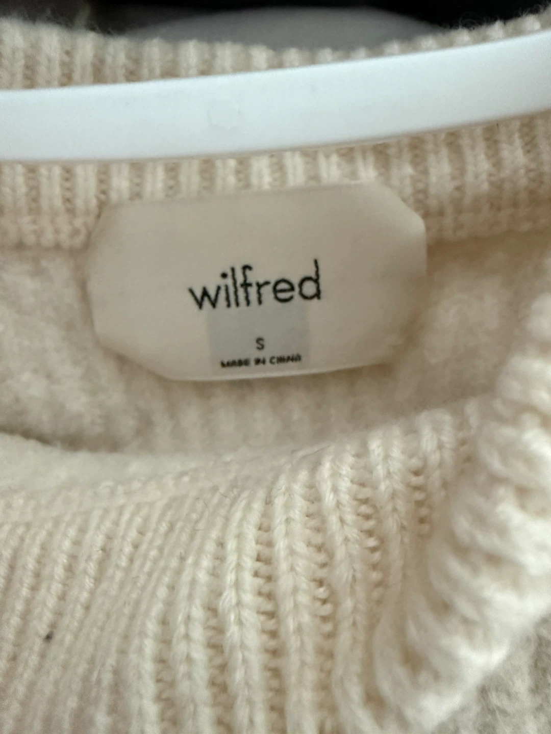 Wilfred Cream & Black Striped Merino Wool Blend Sweater - Size S - photo 3