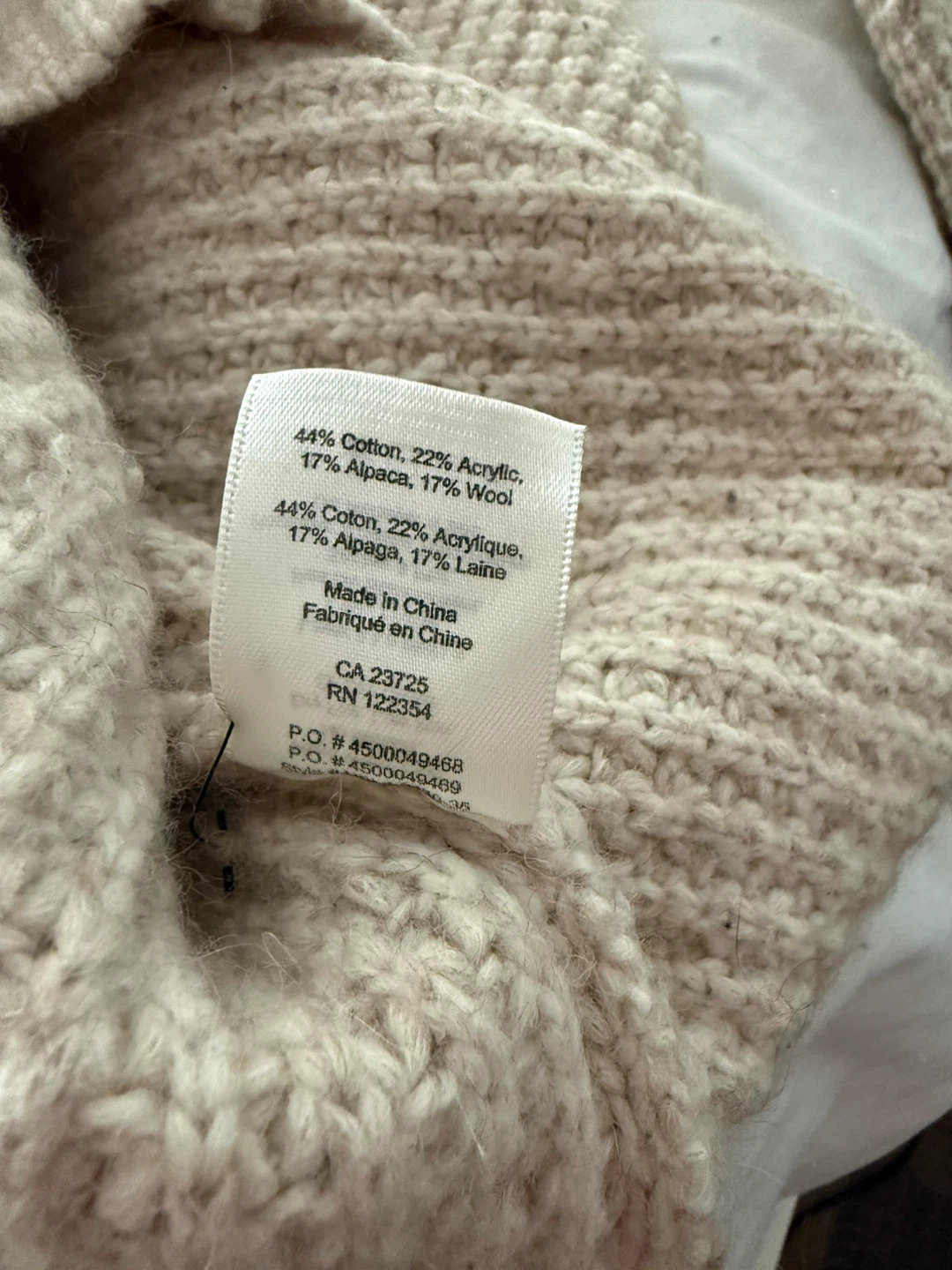 Wilfred Beige Waffle Knit Mock Neck Sweater - photo 4