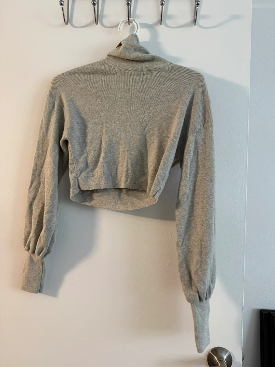 Wilfred Grey Cropped Turtleneck Sweater - photo 2