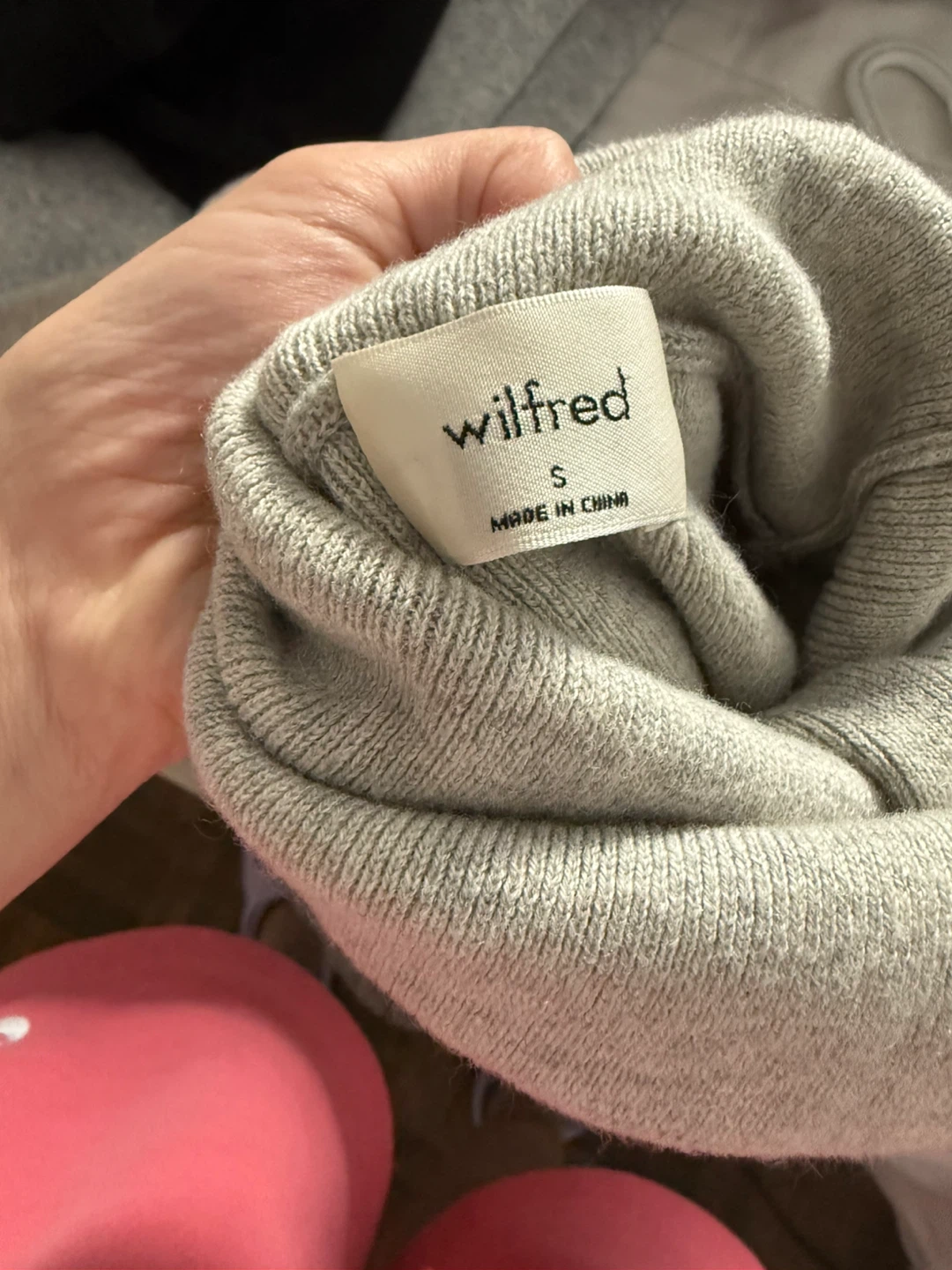 Wilfred Grey Cropped Turtleneck Sweater - photo 3