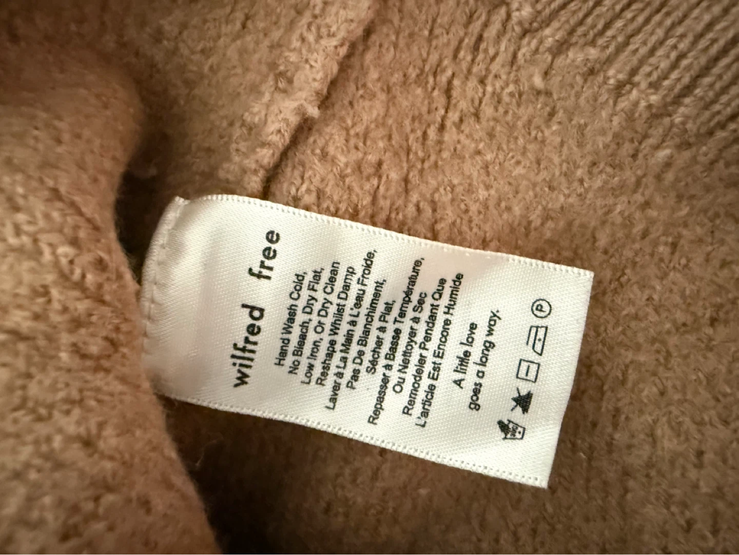 Wilfred Free Camel Merino Wool Sweater - Size S - photo 4
