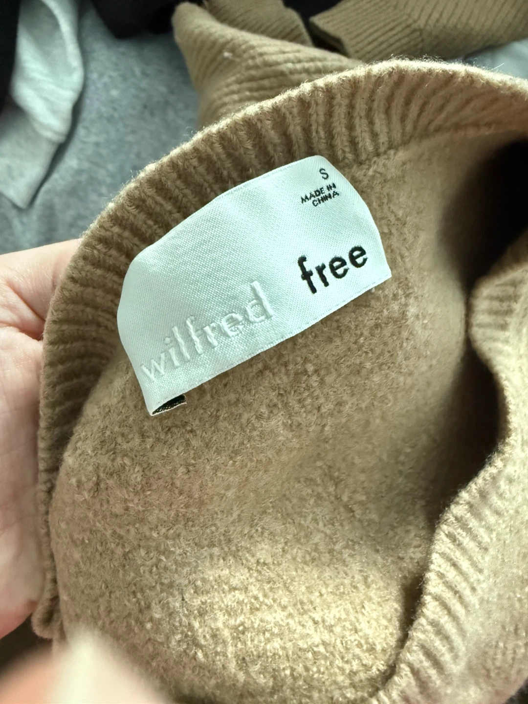 Wilfred Free Camel Merino Wool Sweater - Size S - photo 3