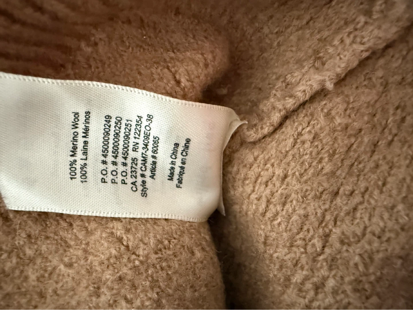 Wilfred Free Camel Merino Wool Sweater - Size S - photo 5