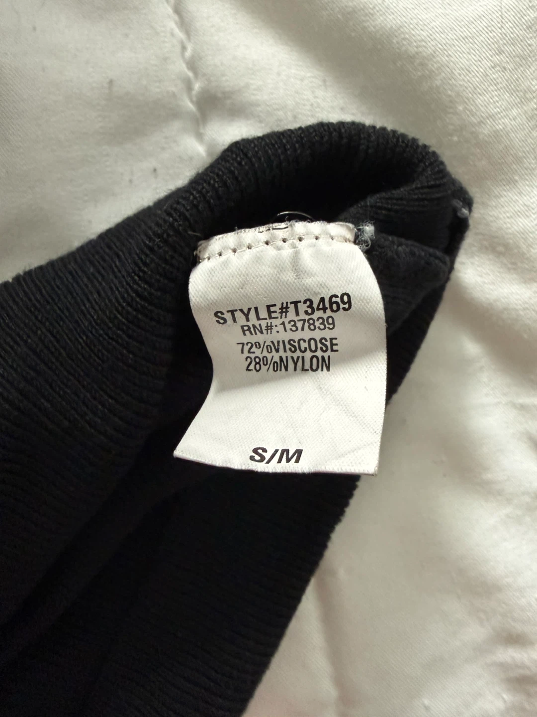 Dreamers Black Mock Neck Ribbed Top Size S/M - photo 5