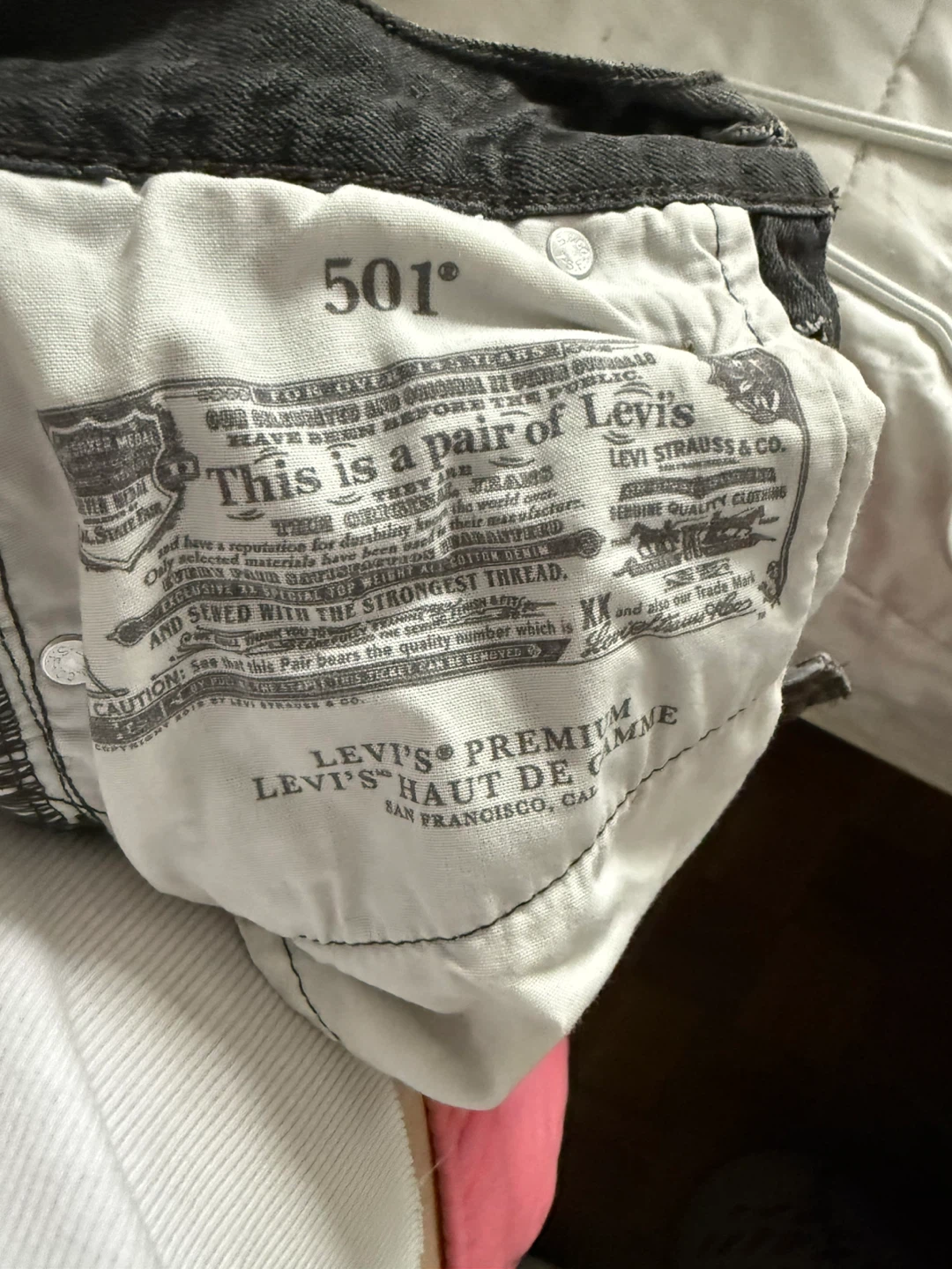 Levi's 501 Denim Cutoff Shorts - Black - photo 5