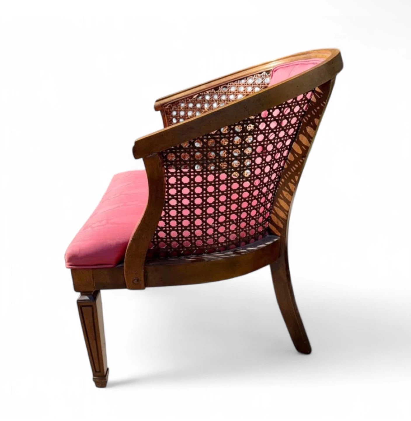 Vintage Cane Back Barrel Accent Chair MCM - photo 2