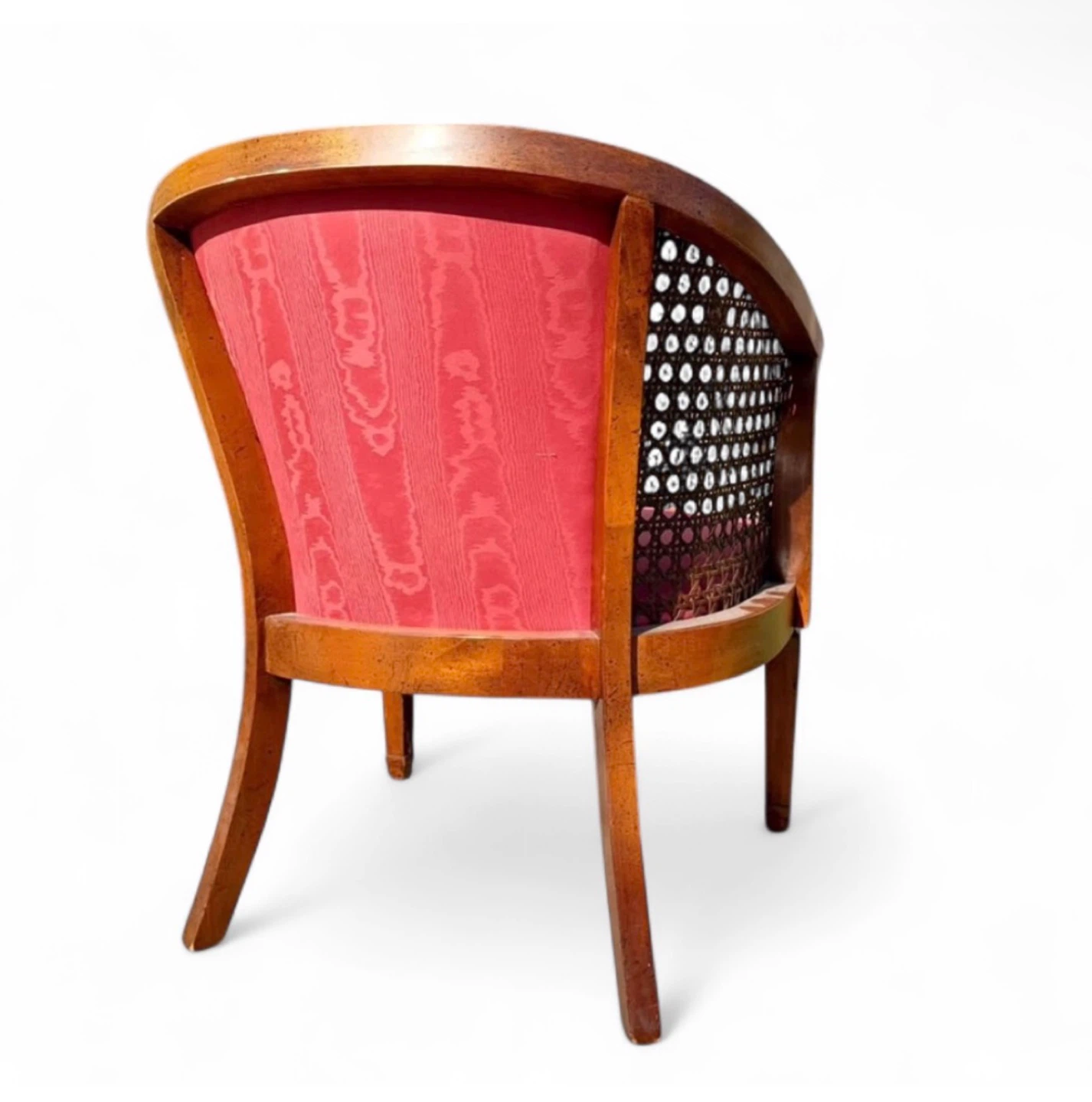 Vintage Cane Back Barrel Accent Chair MCM - photo 3