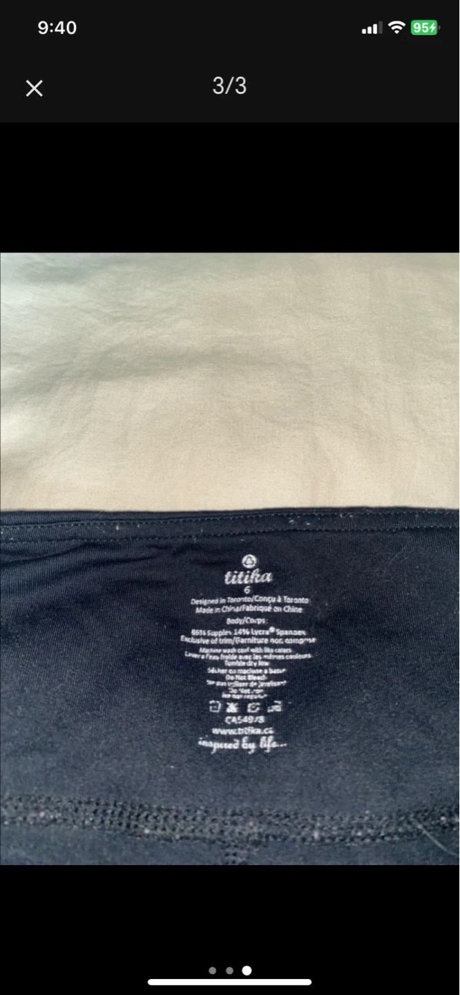 Tinka Black Yoga Pants Size 6 - photo 3