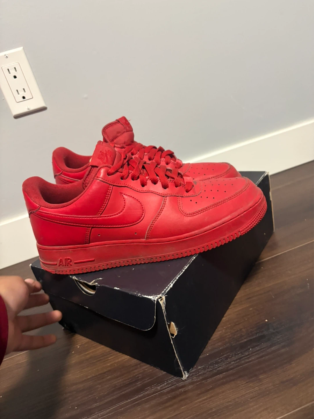 Nike Air Force 1 Red Sneakers - photo 4