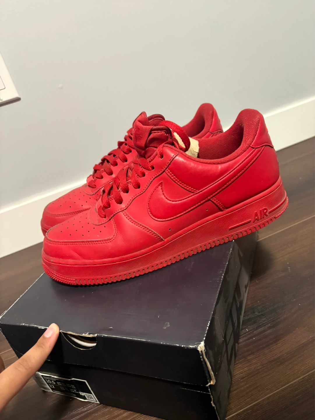 Nike Air Force 1 Red Sneakers - photo 2