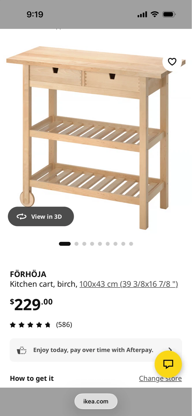 IKEA FÖRHÖJA Kitchen Cart