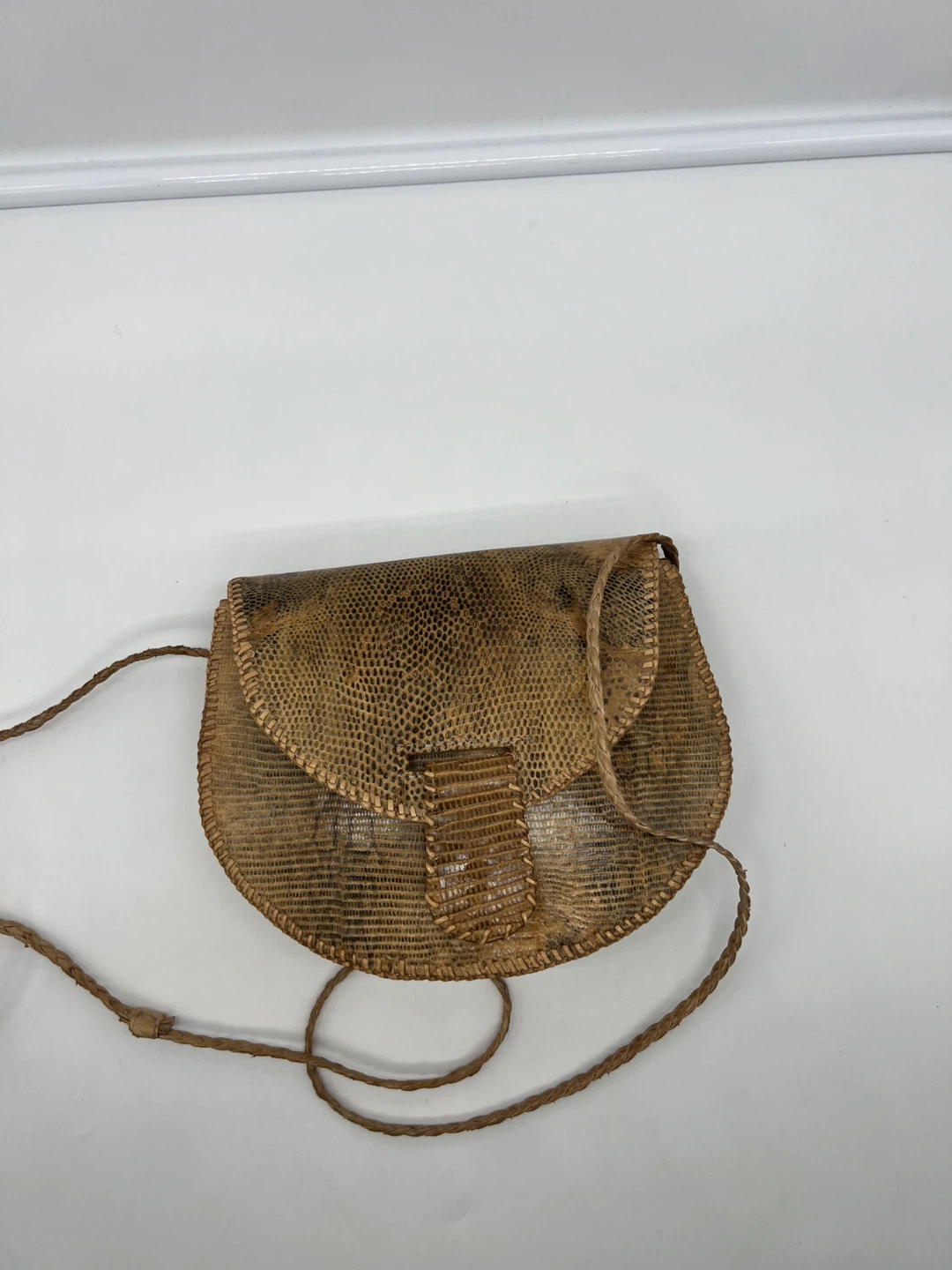 NEW HANDMADE Real Snakeskin Leather Bohemian Crossbody Bag - photo 2