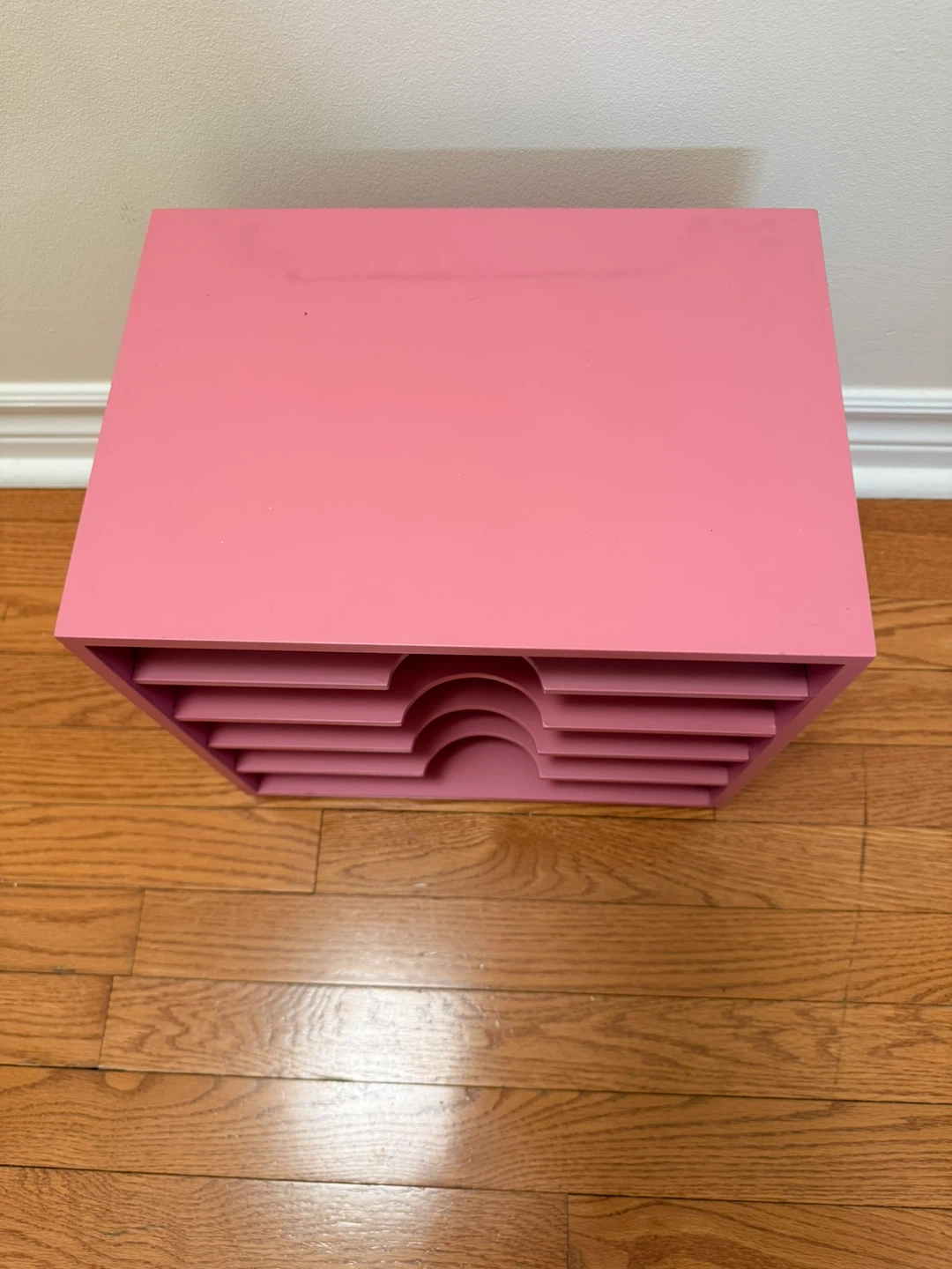 Pink Wooden 5 Tier Stationary File Desk Organizer / Shelf - photo 3