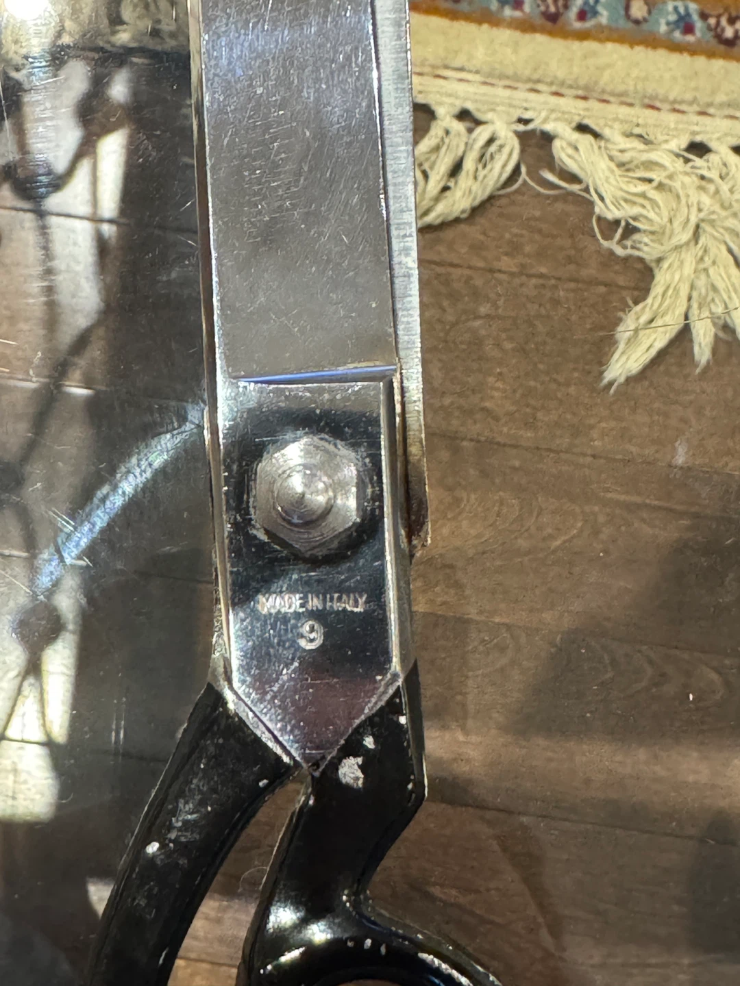 Vintage Made in Italy 9” Tailor Shears / Fabric Scissors
