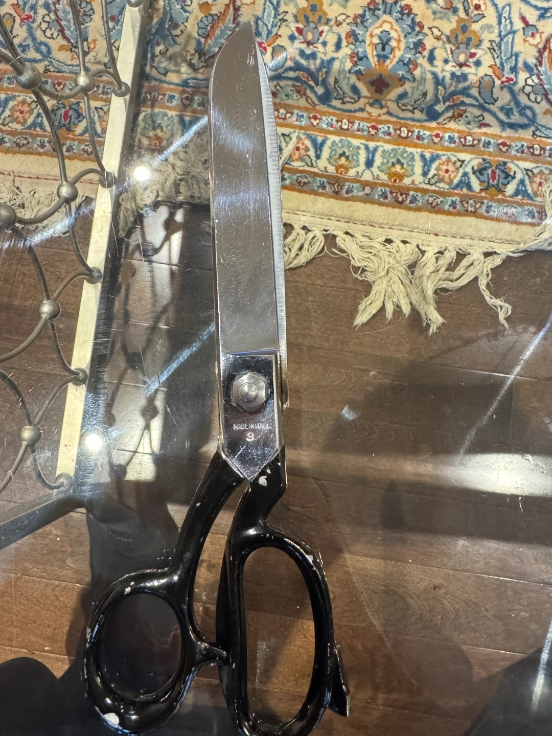 Vintage Made in Italy 9” Tailor Shears / Fabric Scissors - photo 3
