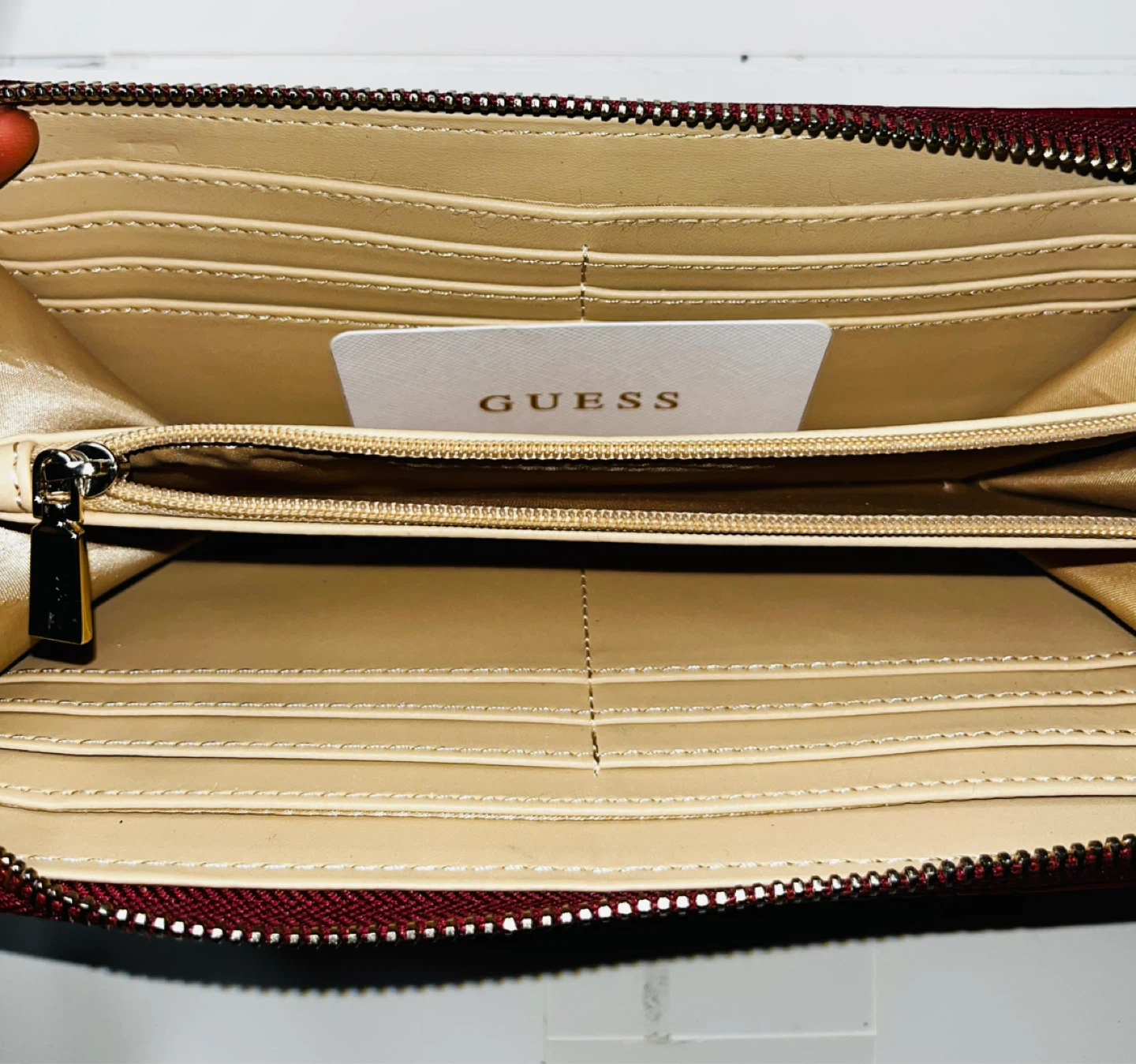 GUESS Red Embossed Logo Wristlet Wallet - photo 2
