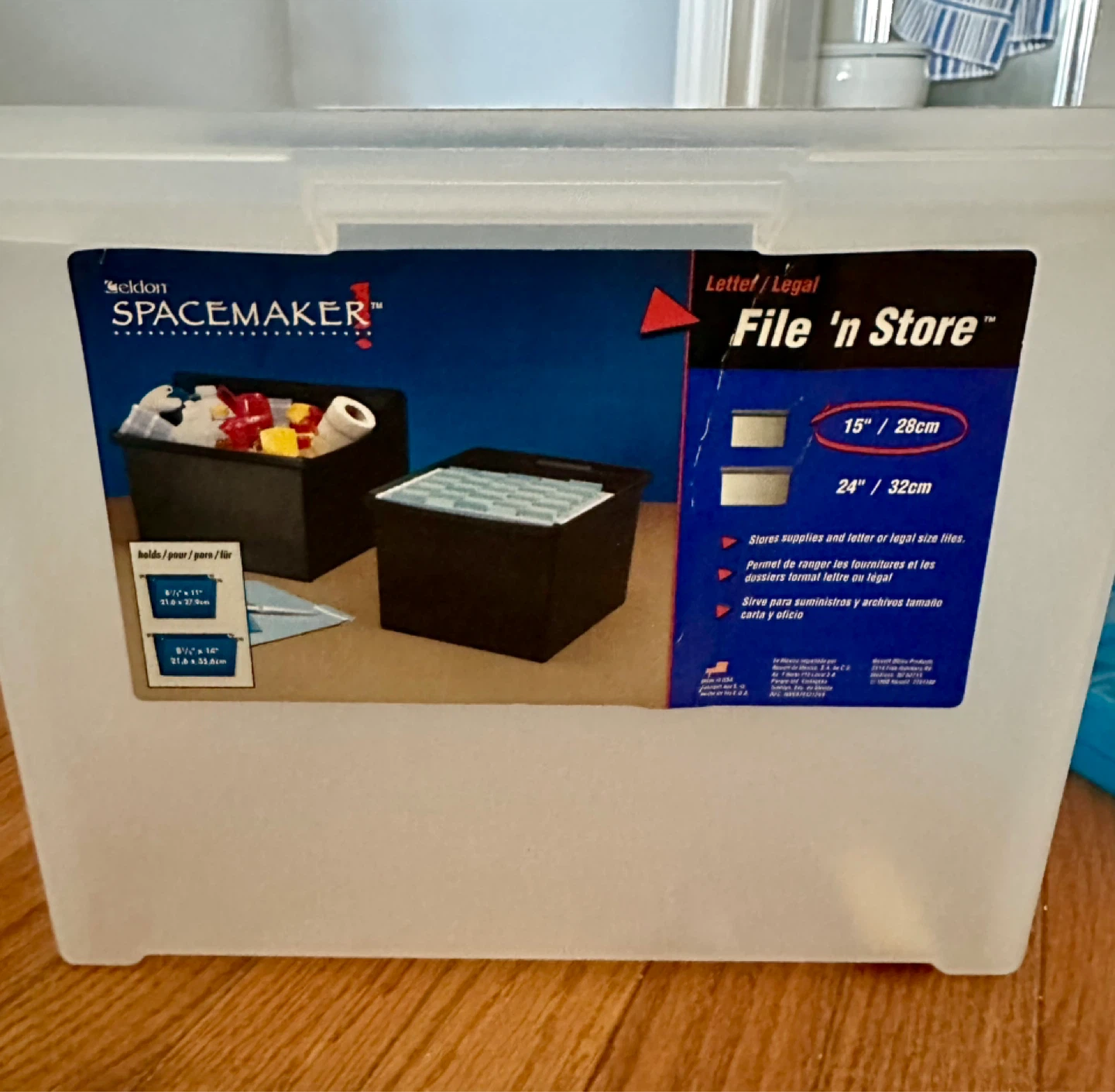 Spacemaker File 'n Store Letter/Legal Size Storage Bin