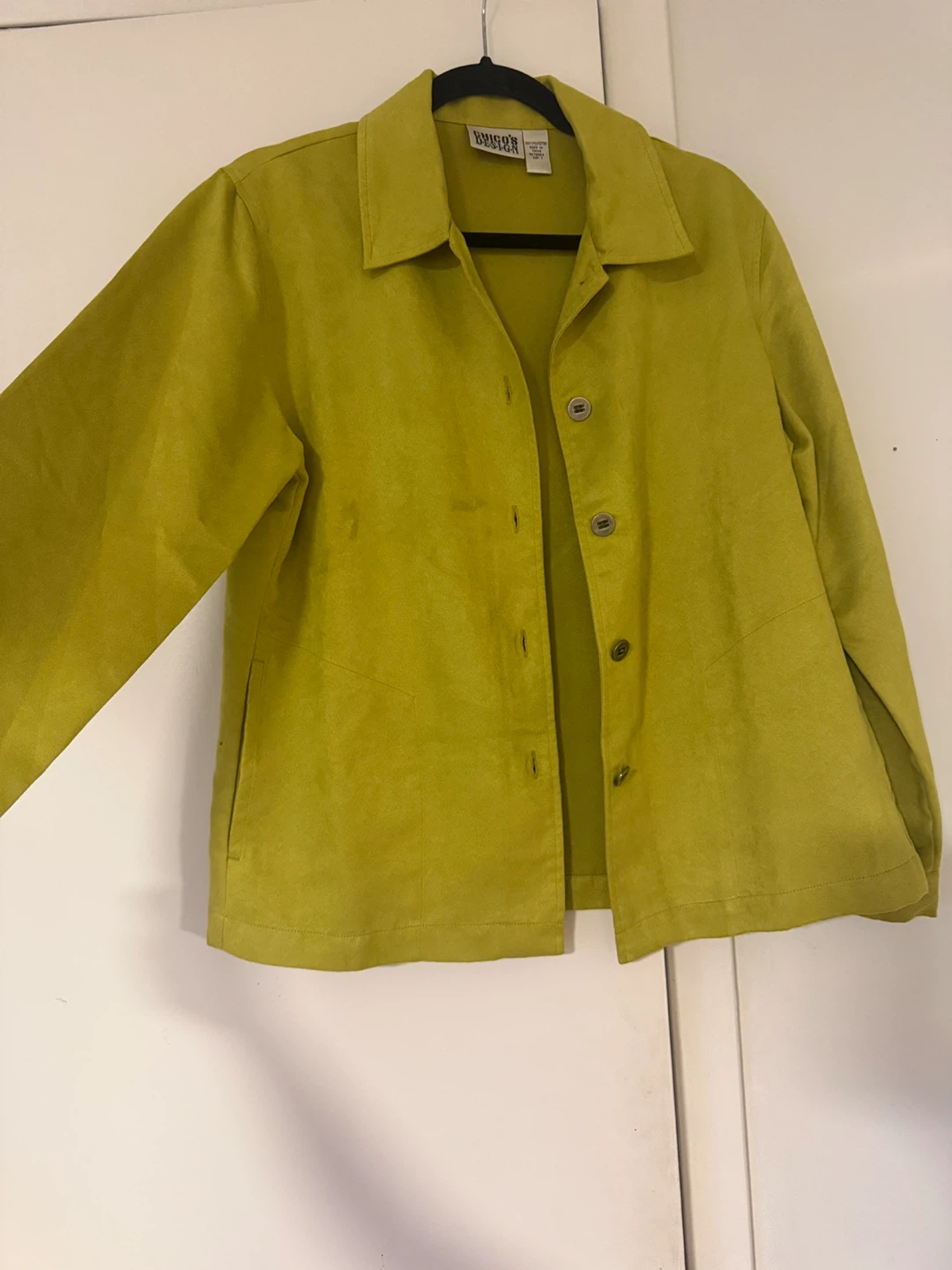 Chico's Design Lime Green Jacket Size 1