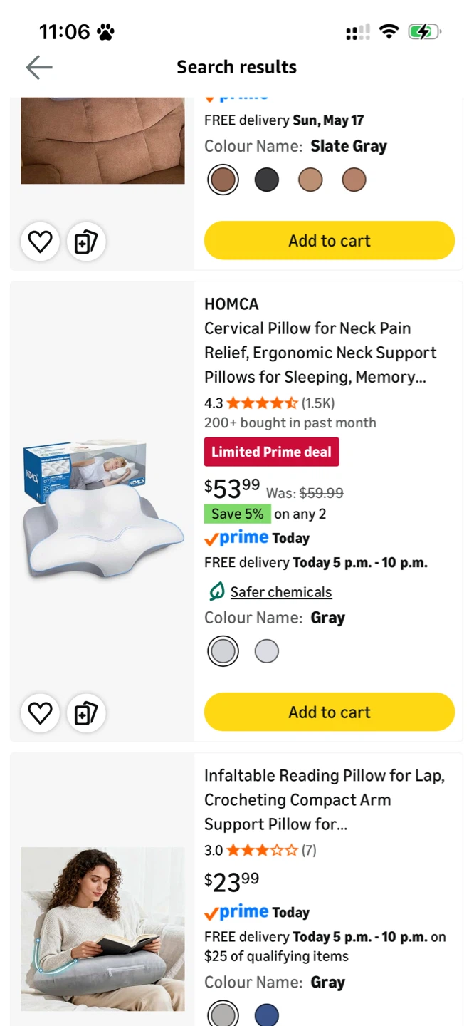 HOMCA Ergonomic Memory Foam Pillow - photo 2