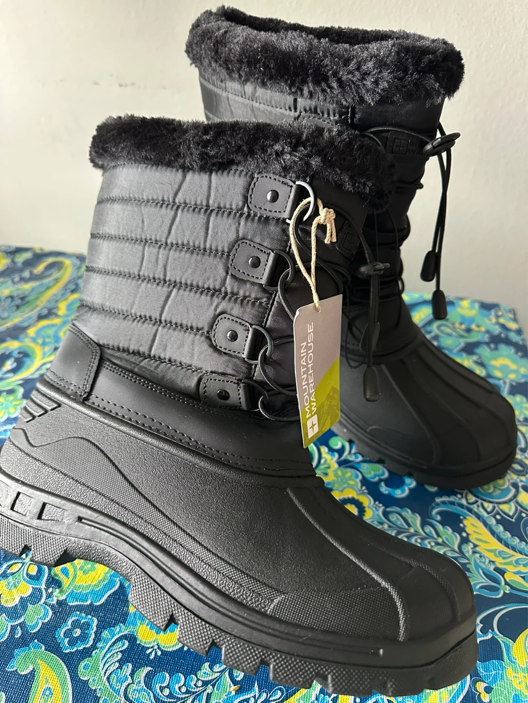 Mountain Warehouse Black Faux Fur Lined Snow Boots - photo 2