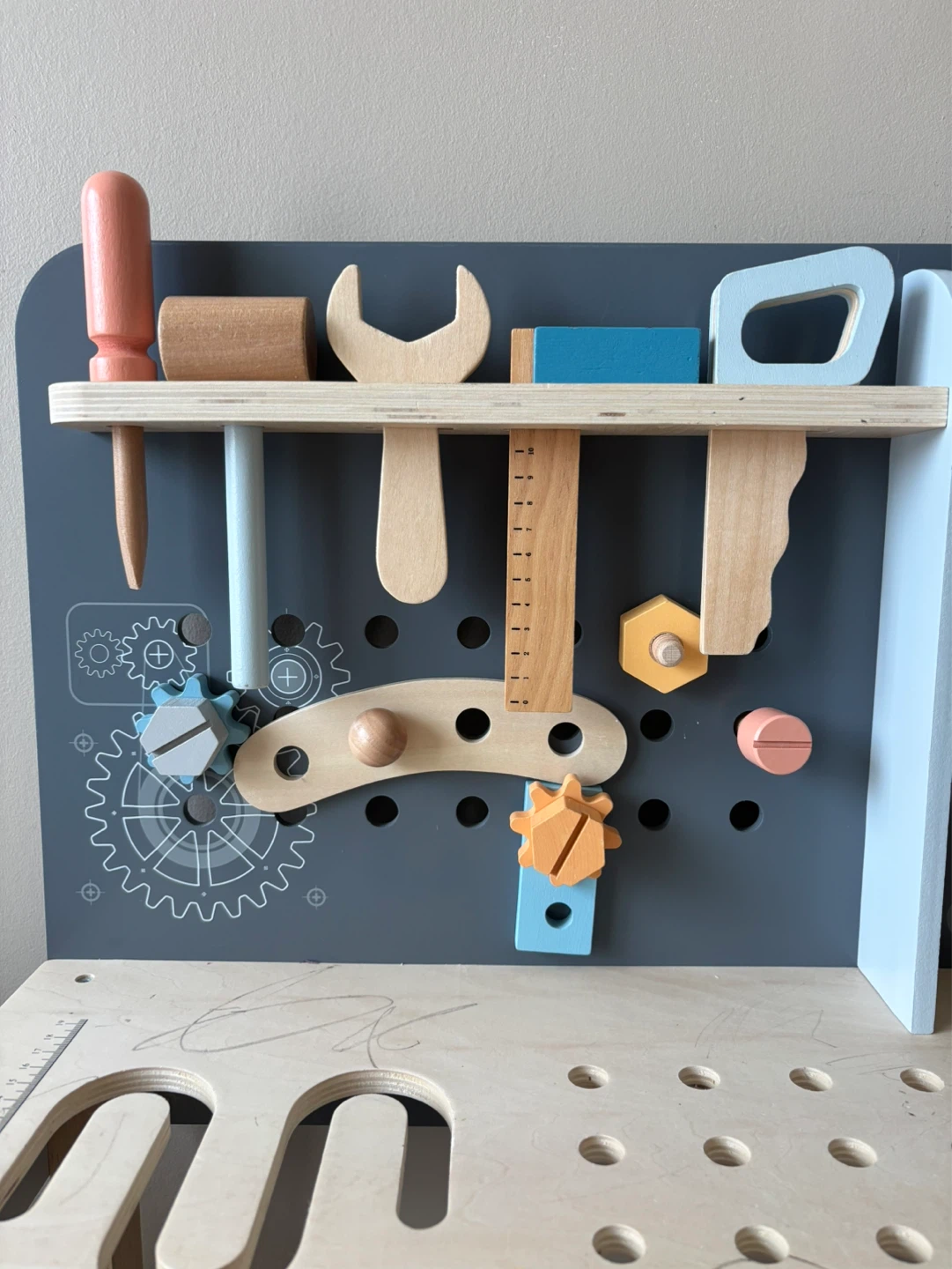 ROBUD Large Wooden Play Tool Workbench Set for Kids - photo 4