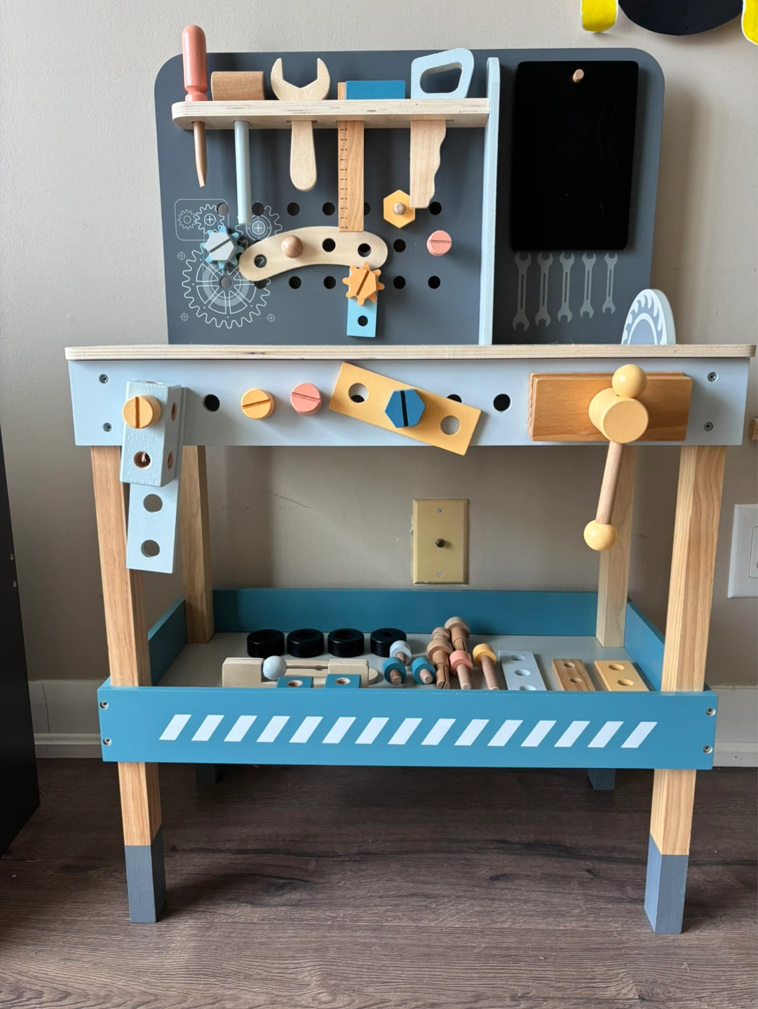 ROBUD Large Wooden Play Tool Workbench Set for Kids - photo 3