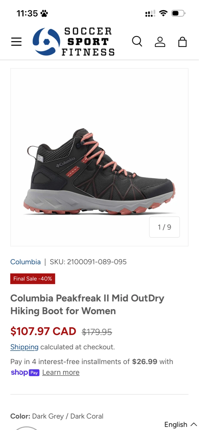 Columbia Women's Peakfreak II Mid OutDry Hiking Boots