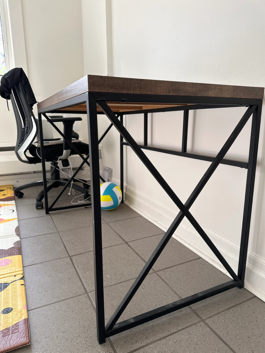 Wood Top Desk with Metal frame - photo 4