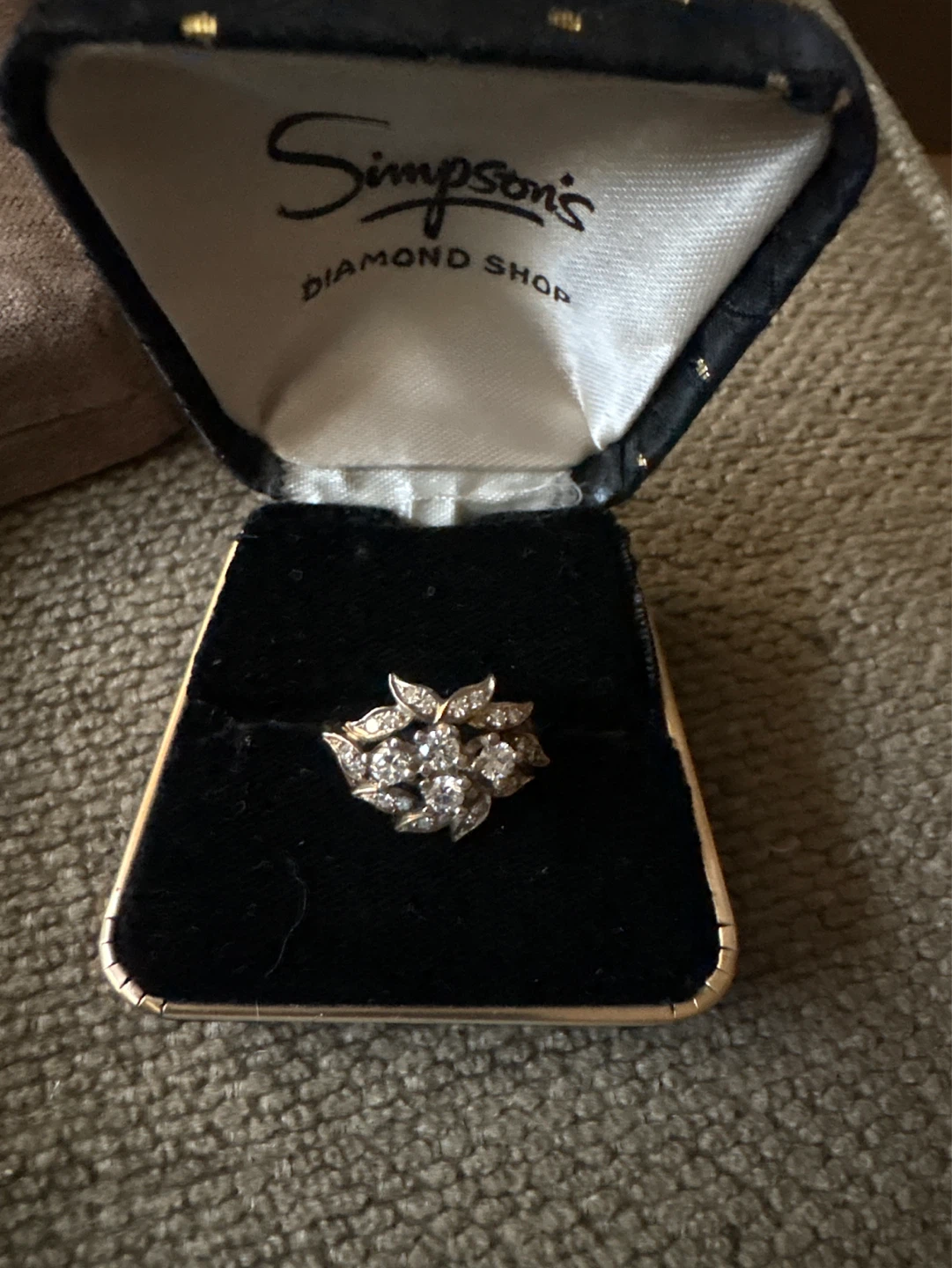 14k Gold Diamond cluster ring