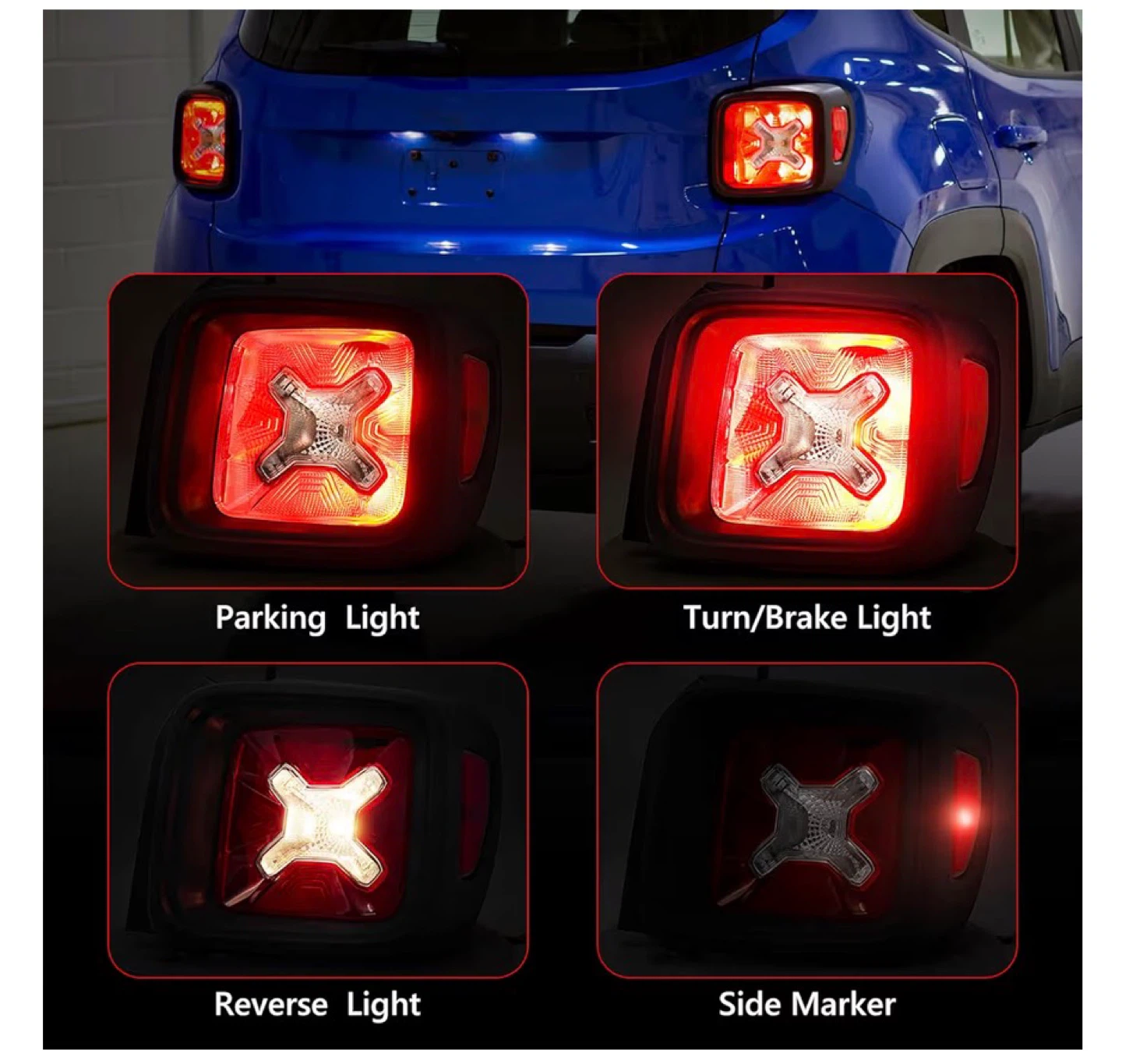 Tail Light Jeep Renegade 2015-2022 Passenger Side (Right) J52 - photo 2