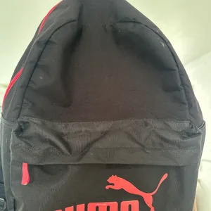 Kid’s Puma Black Backpack with Red Logo