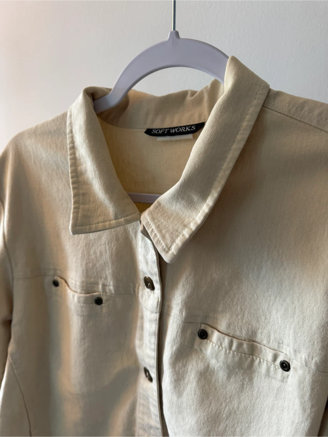 Soft Works Beige Button-Up Shirt Jacket - photo 2