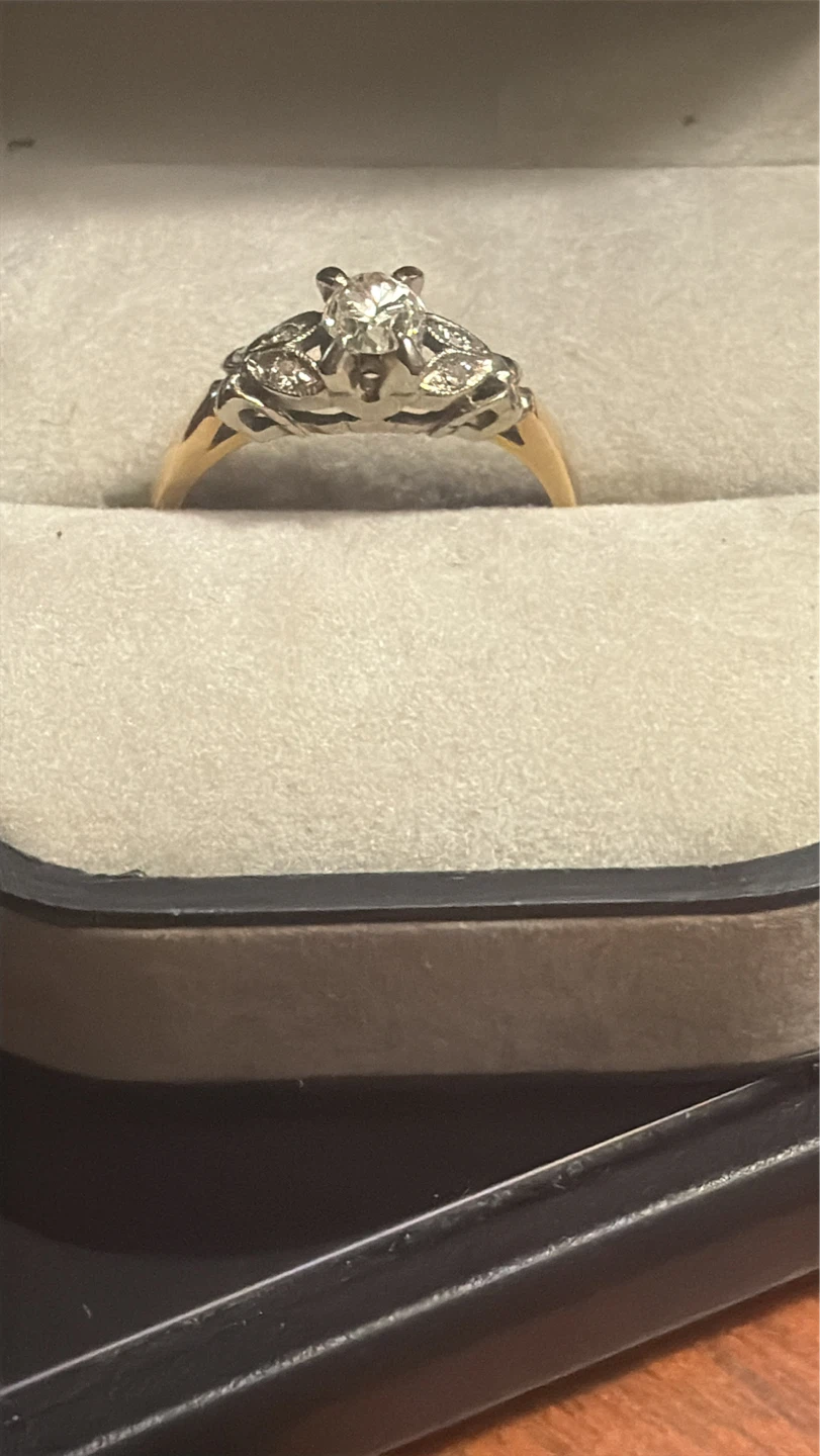 14&18k Diamond Engagement Ring - photo 3
