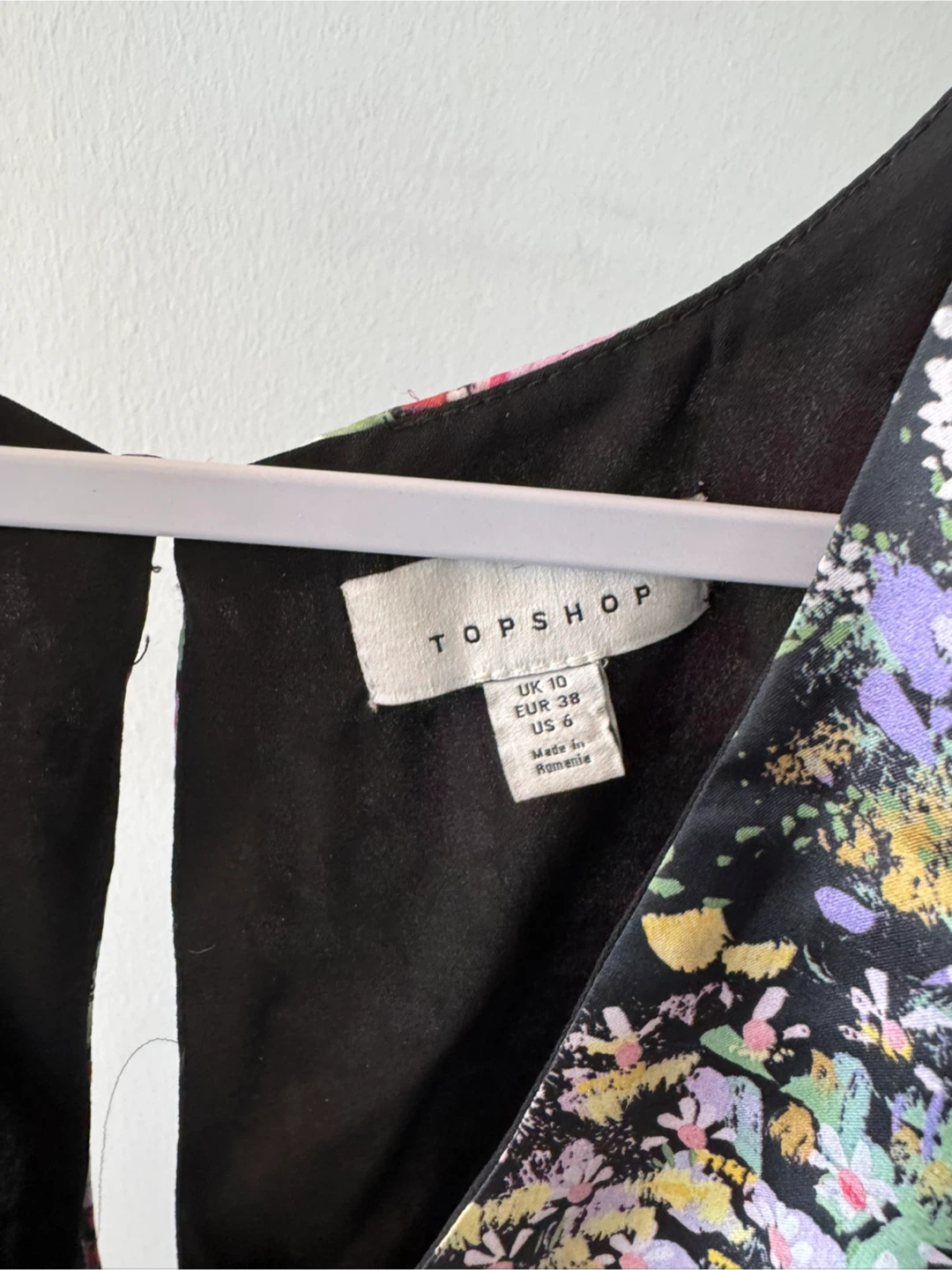 Topshop Floral Puff Sleeve Blouse UK 10 - photo 2
