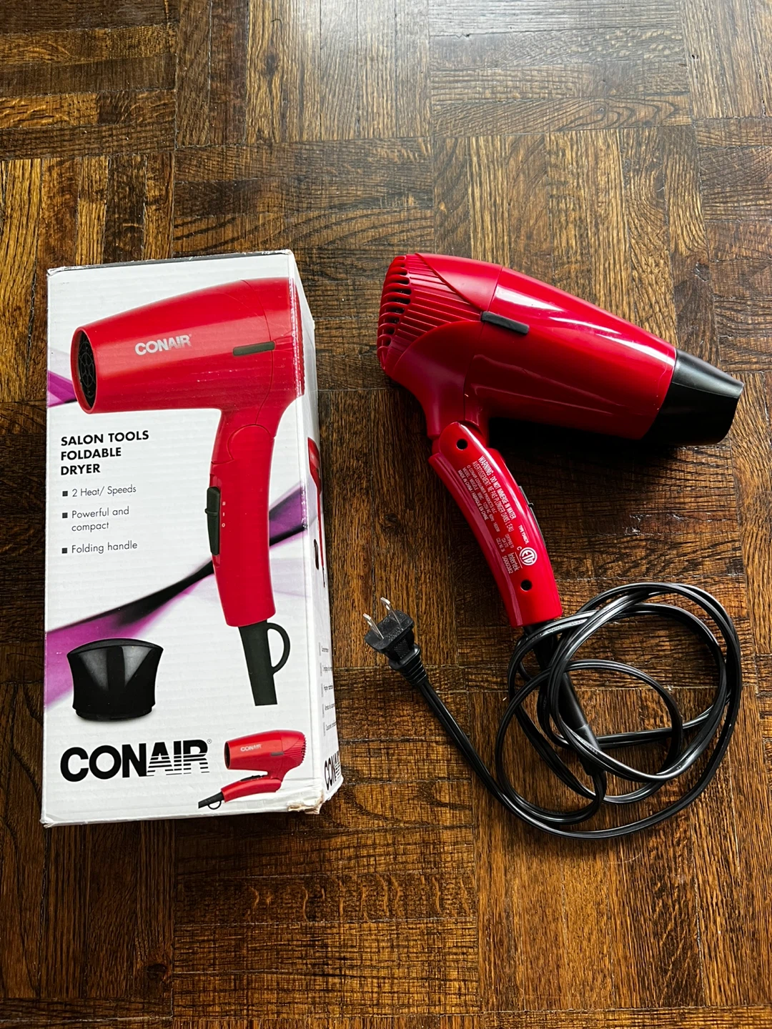 Conair Foldable Hair Dryer - Red